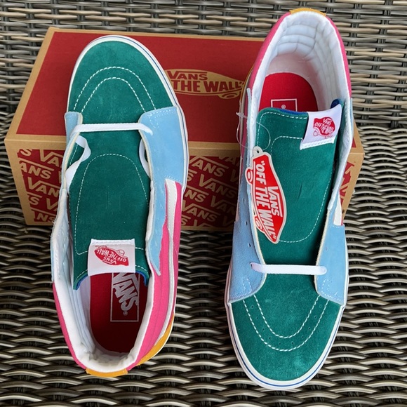 Vans SK8-Hi Suede/Canvas Multi/Brig MENS - Picture 13 of 16